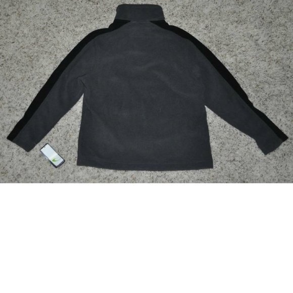 *Fleece Shirt Tek Gear sz 10/ Gray Black Long Sleeve 1/4 Zip Neck Sweatshirt Boy - Picture 3 of 3